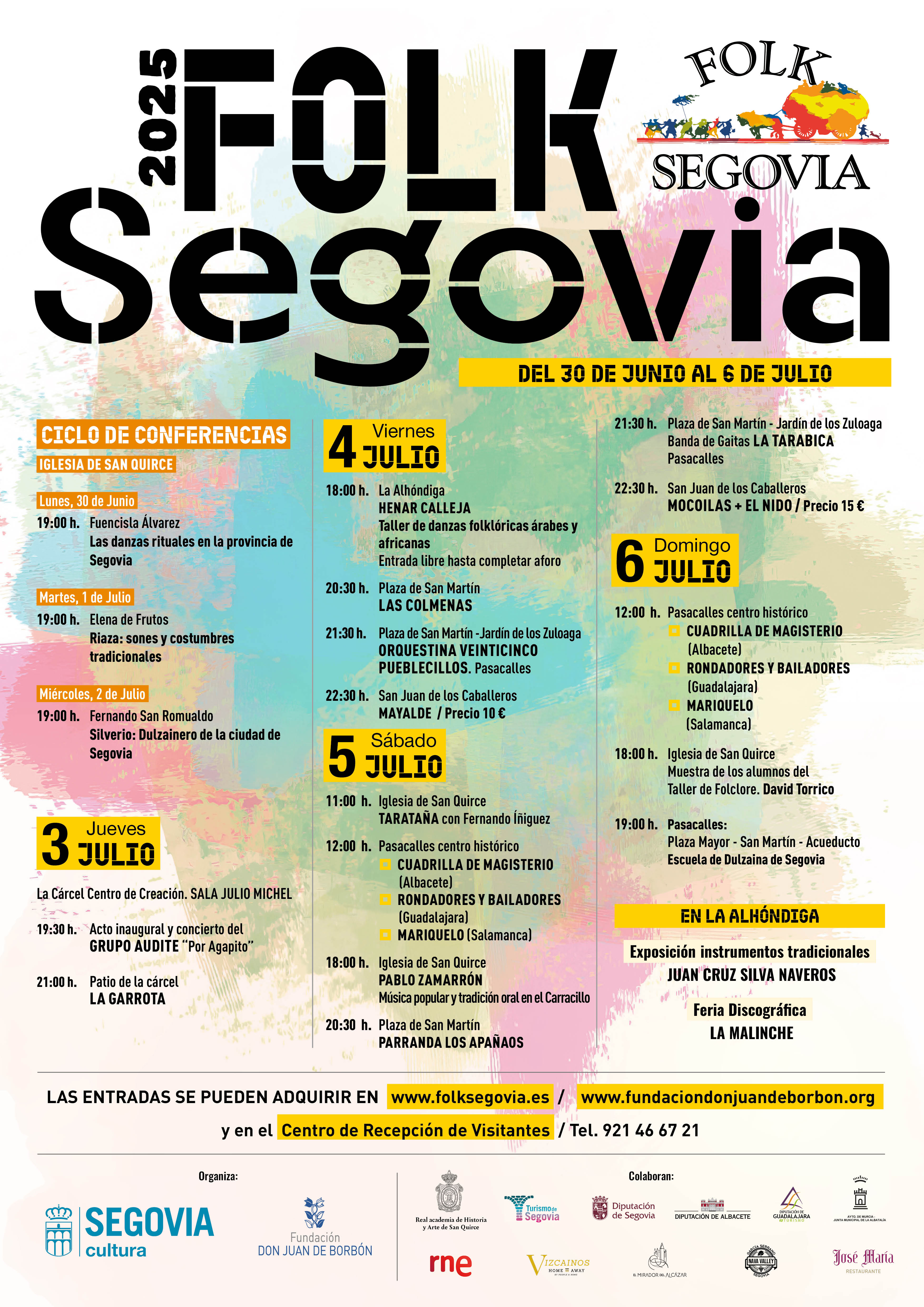 Folk Segovia 2025.  XL Encuentros Agapito Marazuela.  Del 30 de Junio al 6 de Julio de 2025